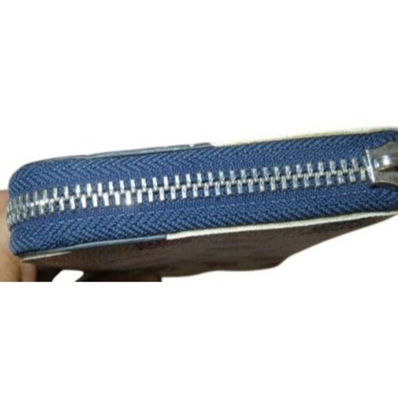 Coach accordion zip long continental wallet with Tea Rose Floral Printed canvas - Picture 4 of 14